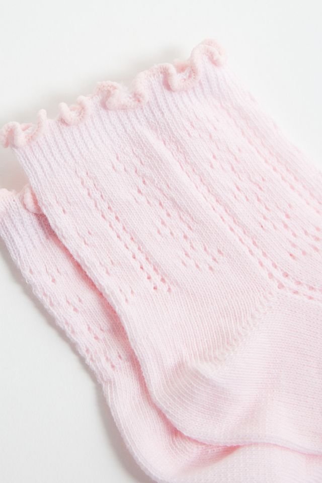 Out From Under Pointelle Lettuce-Edge Ankle Socks #2