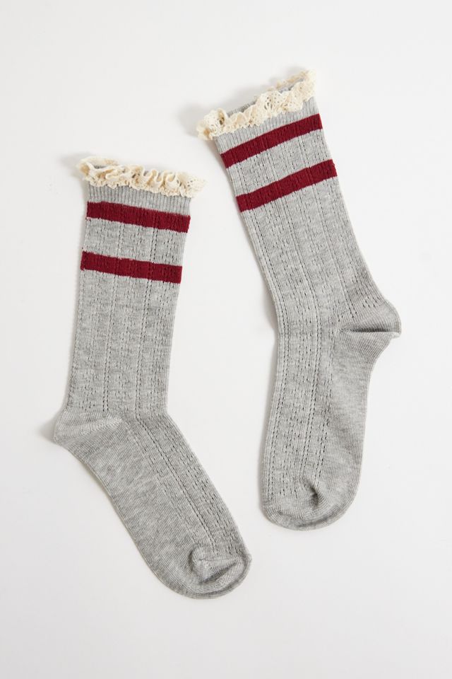 Out From Under Varsity Pointelle Socks | Urban Outfitters UK