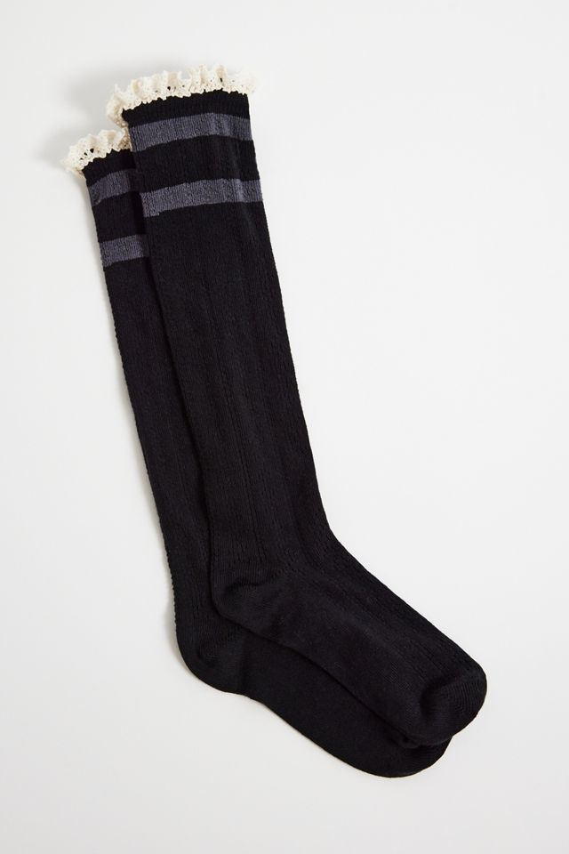 Out From Under Varsity Pointelle Knit Knee High Socks #2