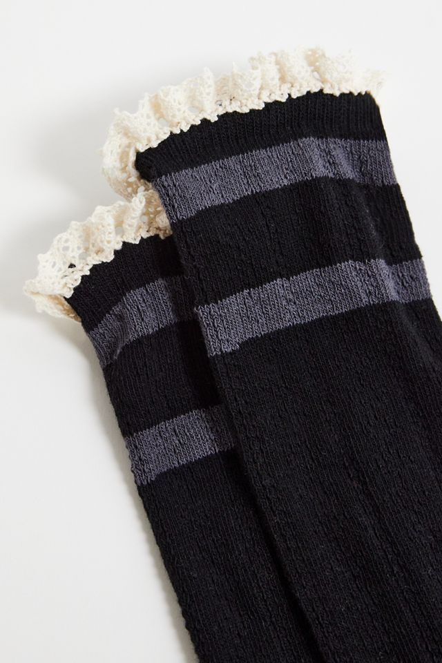 Out From Under Varsity Pointelle Knit Knee High Socks #3