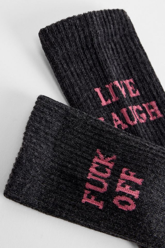 Out From Under Live Laugh F*ck Off Socks #1