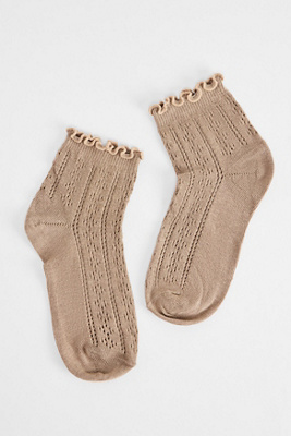 Chaussettes à bords festonnés et à mailles pointelle en taille: TAILLE UNIQUE - Out From Under - Modalova