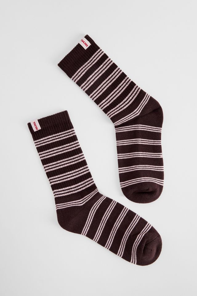 Out From Under Chocolate Striped Socks #1