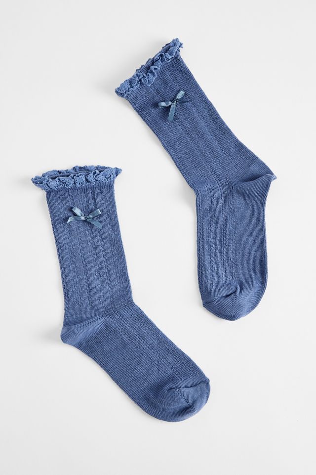 Out From Under Pointelle Bow Socks #1