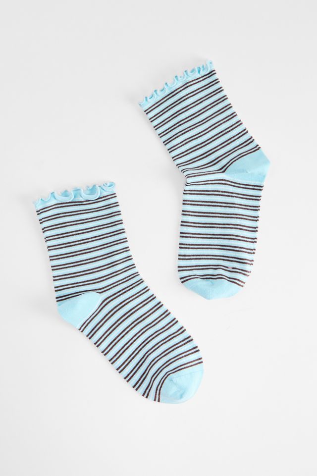 Calcetines con Borde de Lechuga a Rayas Out From Under #1