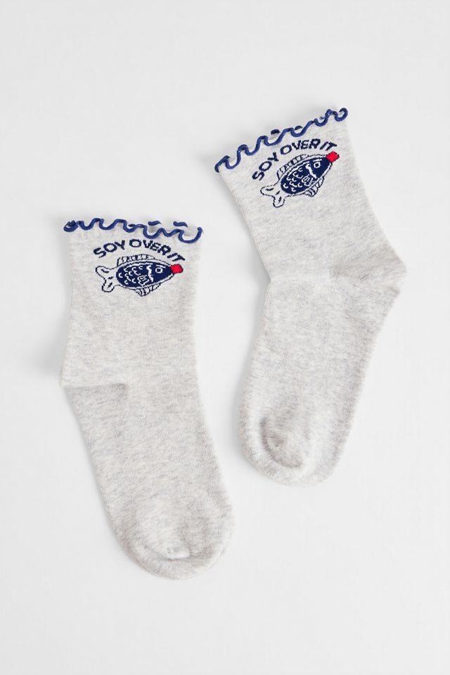Out From Under Soja-Fisch-Rüschen-Socken #1