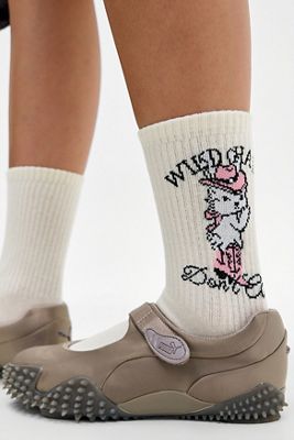 Out from Under Wild Hare Don't Care Crew Socks