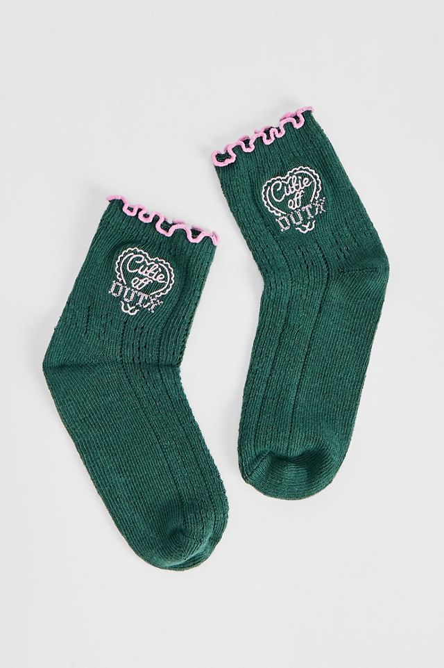 Out From Under Green Cutie Off Duty Socks #1