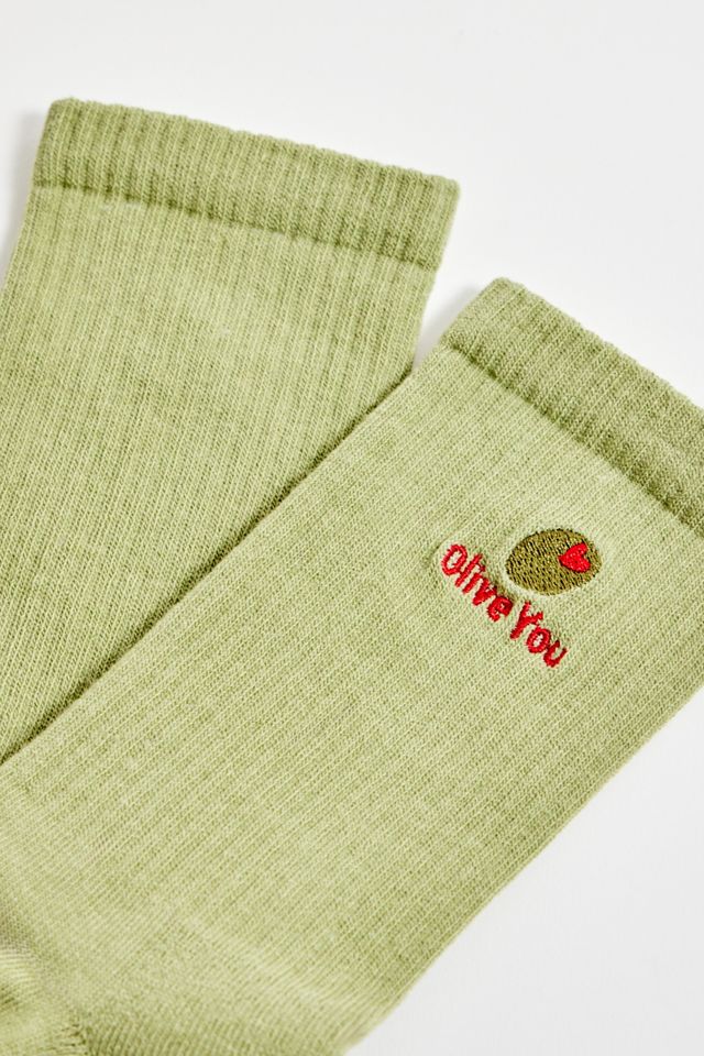 Out From Under Olive You Novelty Socks #3