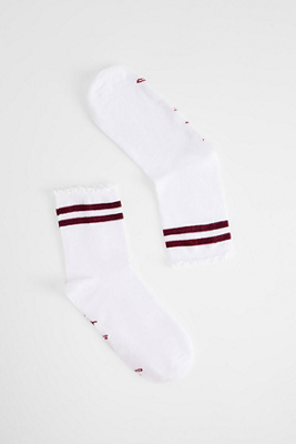 Chaussettes à bord en laitue et rayures sport en taille: TAILLE UNIQUE - Out From Under - Modalova