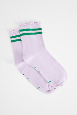 Chaussettes à bord en laitue et rayures sport en taille: TAILLE UNIQUE - Out From Under - Modalova