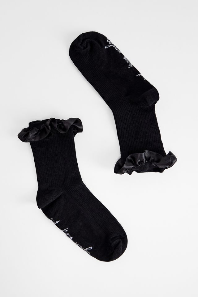Out From Under Satin Trim Socks #1
