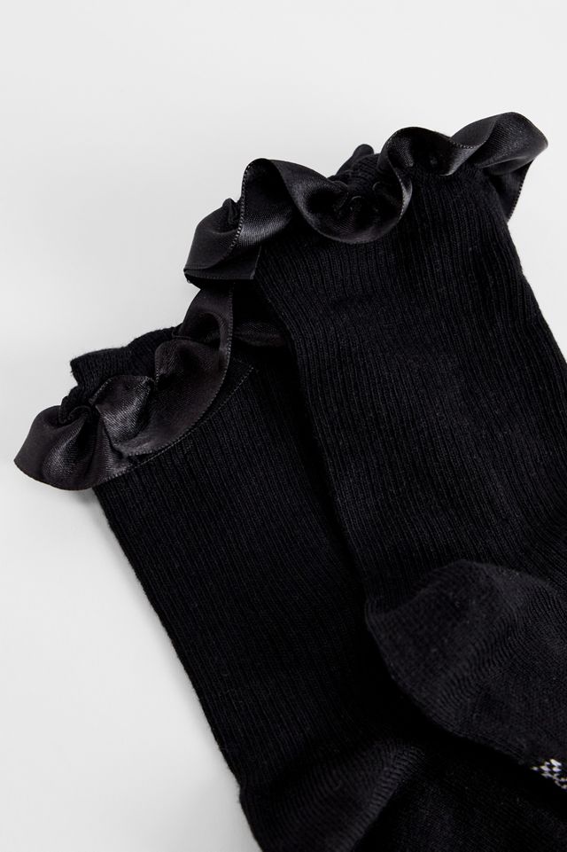 Out From Under Satin Trim Socks #2