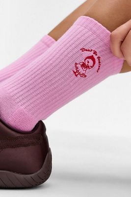Calcetines con Eslogan de Pato Rosa Out From Under
