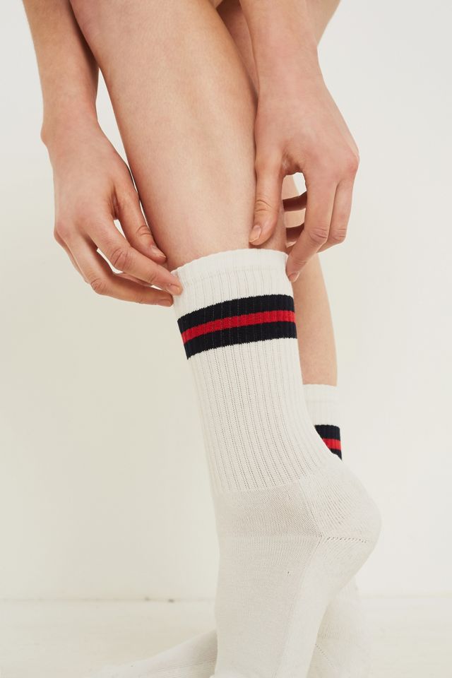 Navy Sport Stripe Socks #3