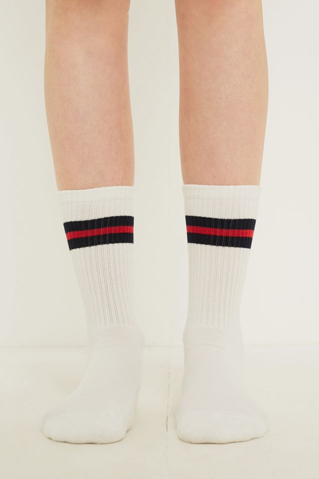 Navy Sport Stripe Socks #4