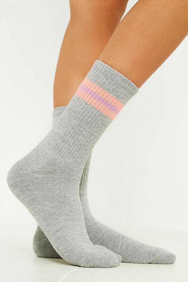UO Grey Sport Stripe Socks #2