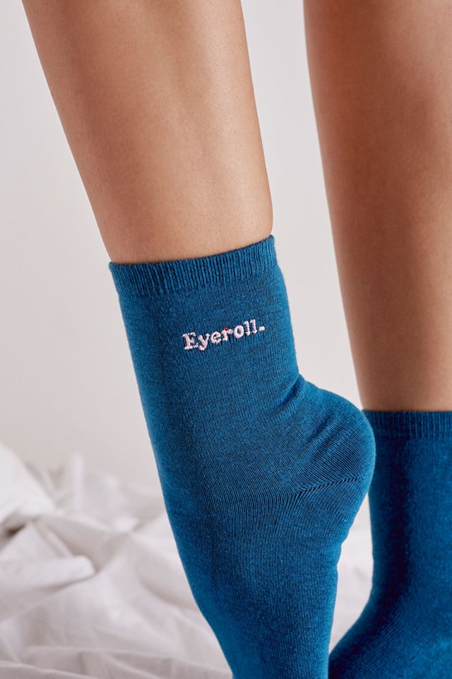UO Eyeroll Embroidered Socks #2