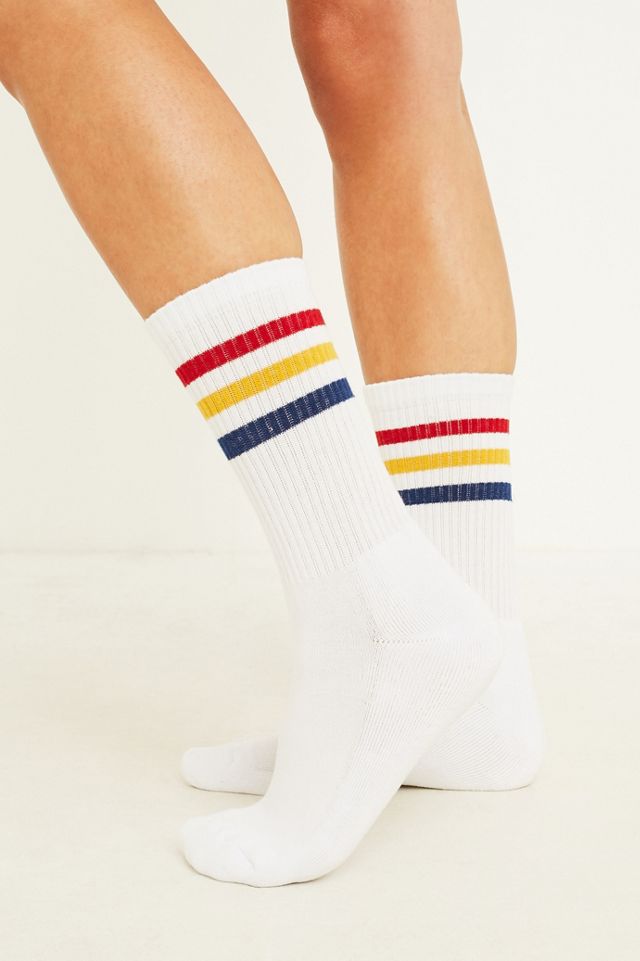 UO - Chaussettes de sport à rayures multicolores #1