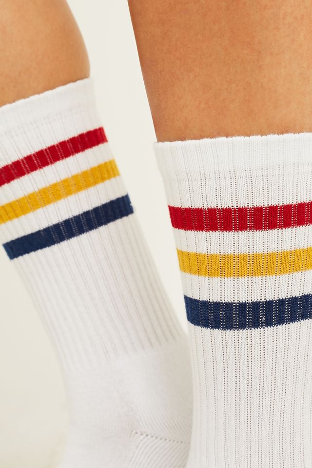 UO - Chaussettes de sport à rayures multicolores #2