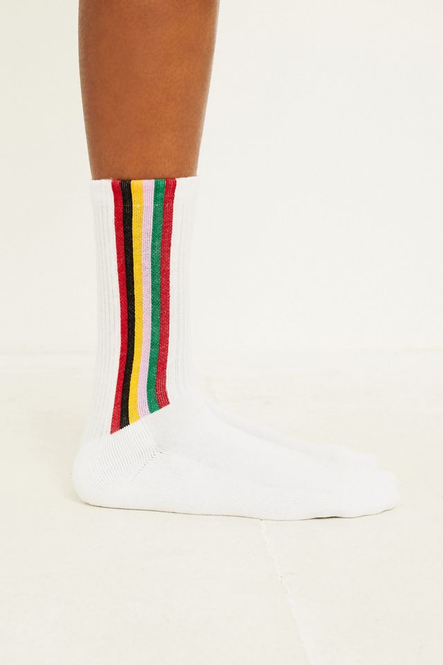UO - Chaussettes à rayures verticales arc-en-ciel #2