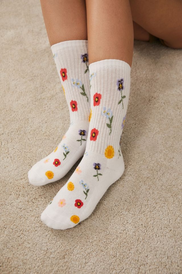 Urban Outfitters Free People Floral Ankle Socks, $12