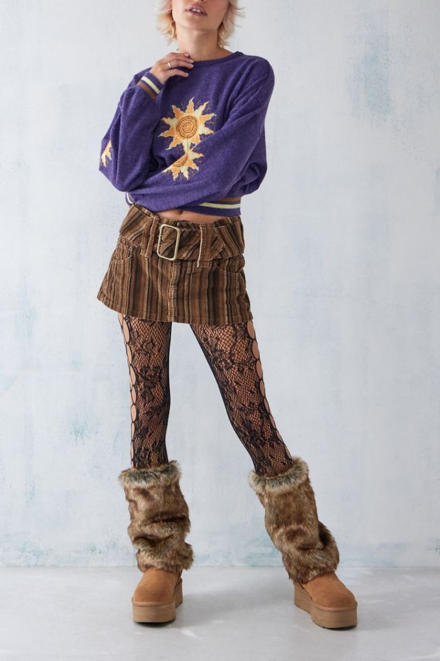 Out From Under Short Faux Fur Leg Warmers Urban Outfitters UK