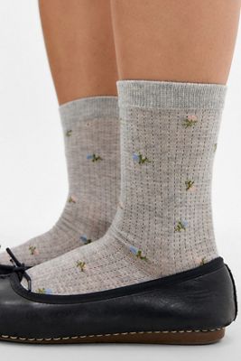 Calcetines con Bordado Floral Out From Under