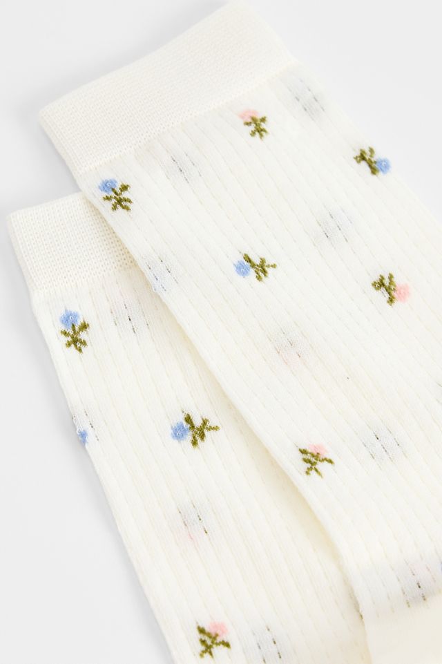 Out From Under Floral Embroidered Socks #2