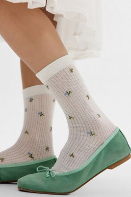 Out From Under Floral Embroidered Socks