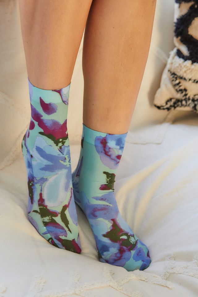 Out From Under Bloom Printed Pop Socks Urban Outfitters UK