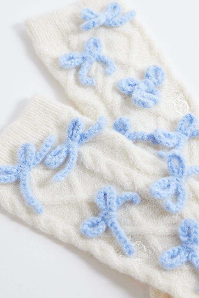 Out From Under Bow Cable Knit Socks #2