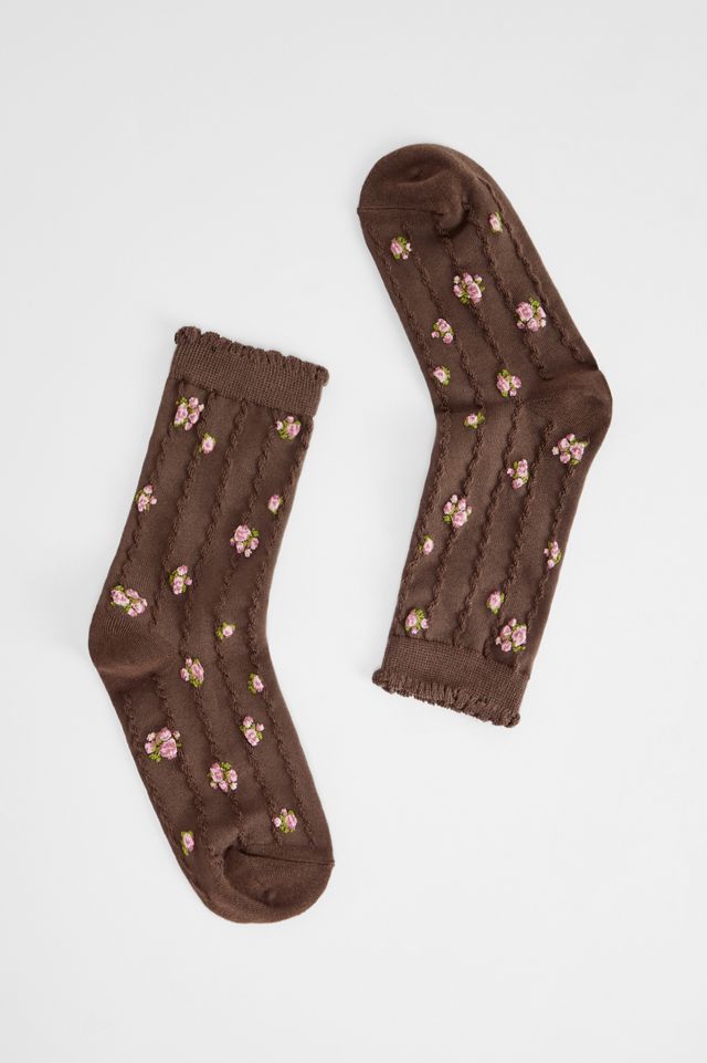 Out From Under Blumen-Texturierte Socken #1