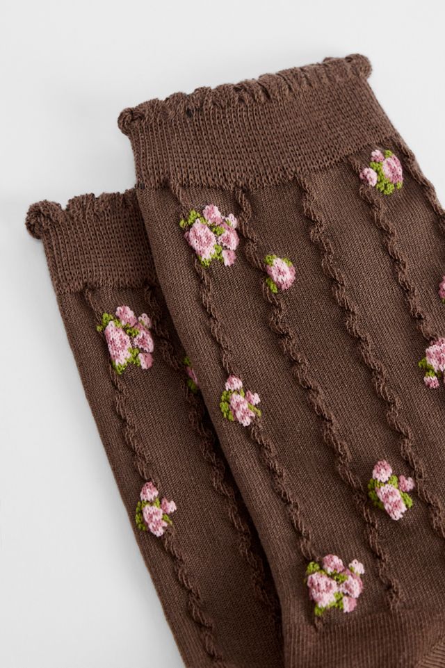 Out From Under Blumen-Texturierte Socken #2
