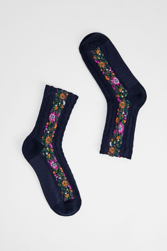 Chaussettes florales verticales Out From Under #2