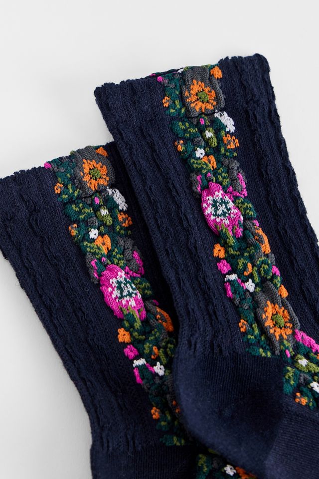 Chaussettes florales verticales Out From Under #1