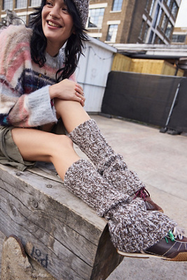 UO Slub Leg Warmers - Brown at Urban Outfitters