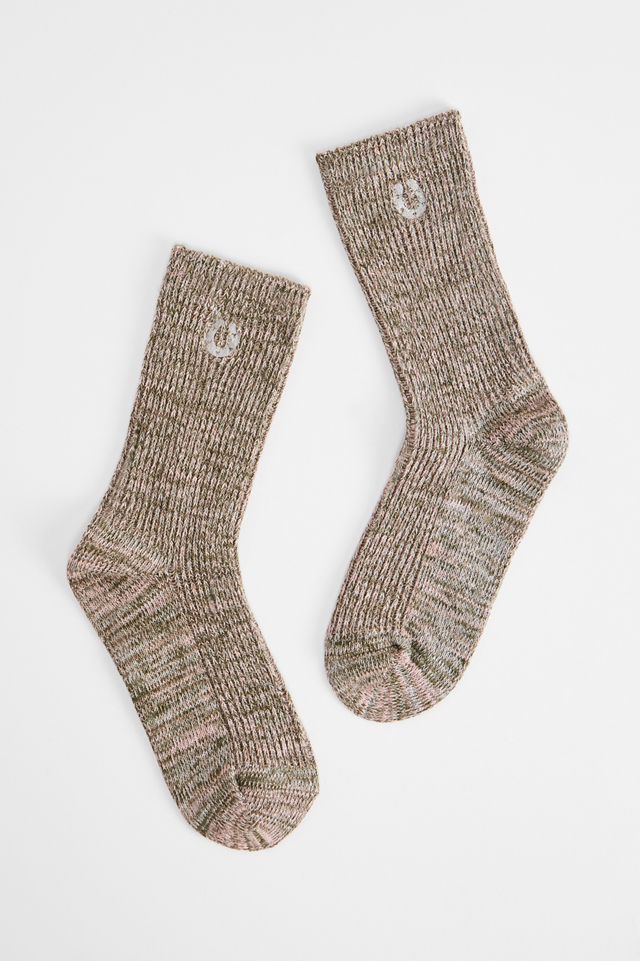 Out From Under Spacedye Embroidered Socks #1