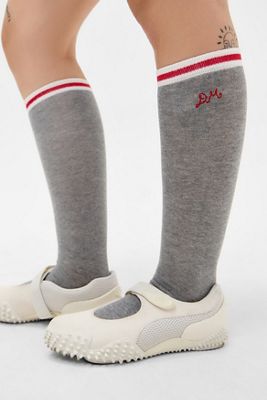 Damson Madder Stripe Knee High Socks