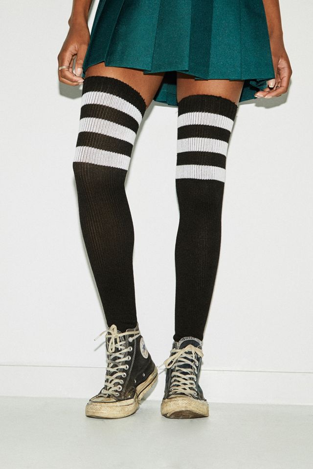 American Apparel Striped Thigh-High Socks #2