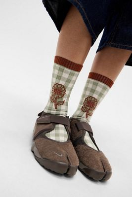 Doublesoul Floral Gingham Socks