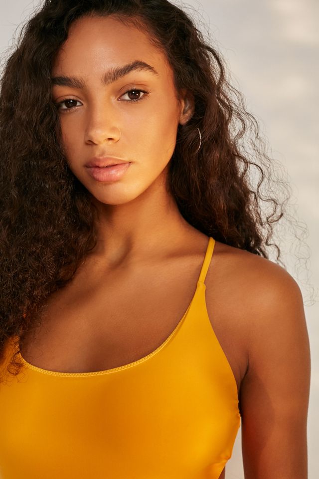 UO – Maillot de bain une pièce jaune à bretelles croisées #3
