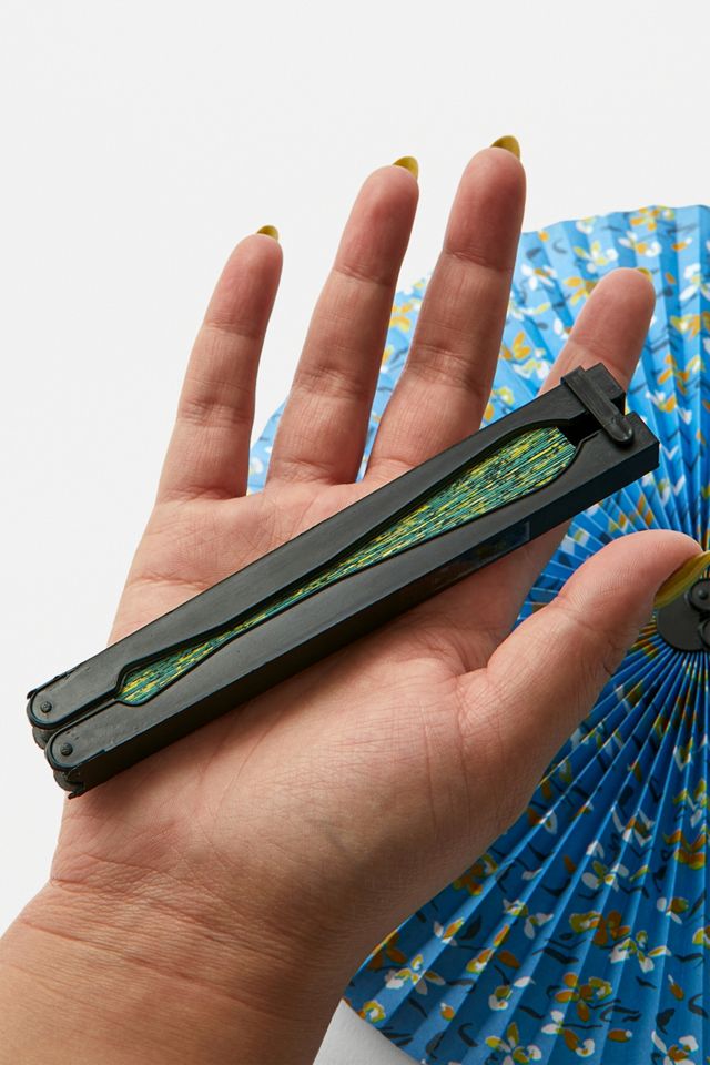 UO Printed Summer Green Hand Fan #1