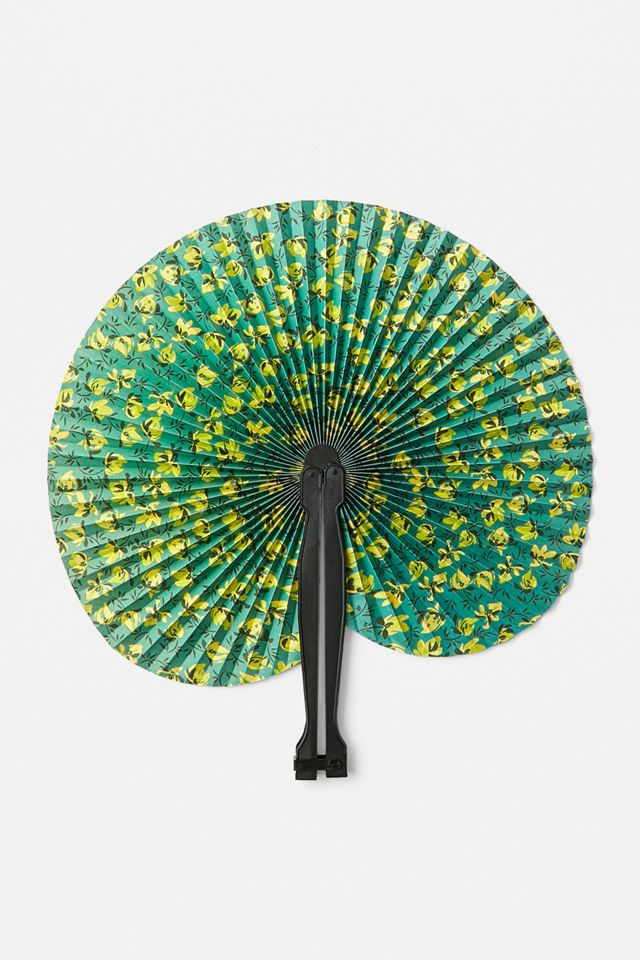 UO Printed Summer Green Hand Fan #2