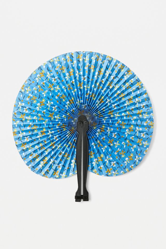 UO Printed Summer Blue Hand Fan | Urban Outfitters UK