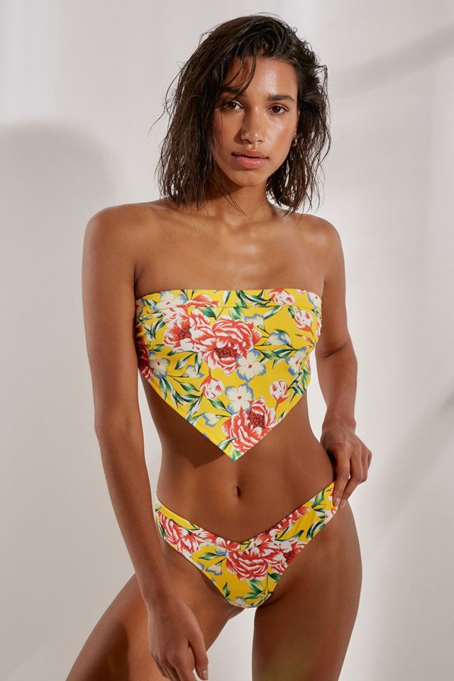 Out From Under Bedrucktes Schal-Bandeau-Bikinioberteil #1