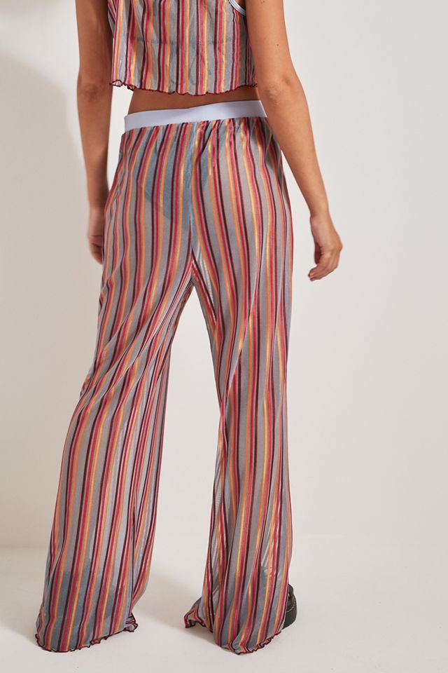 Out From Under Sheer Stripe Wide Leg Pant #1