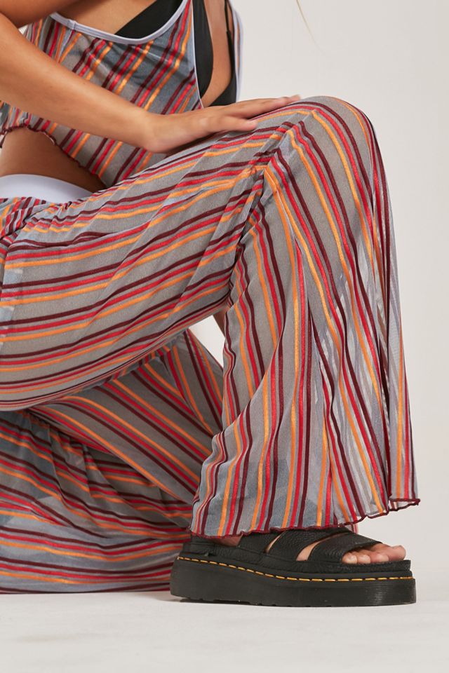 Out From Under Sheer Stripe Wide Leg Pant #3
