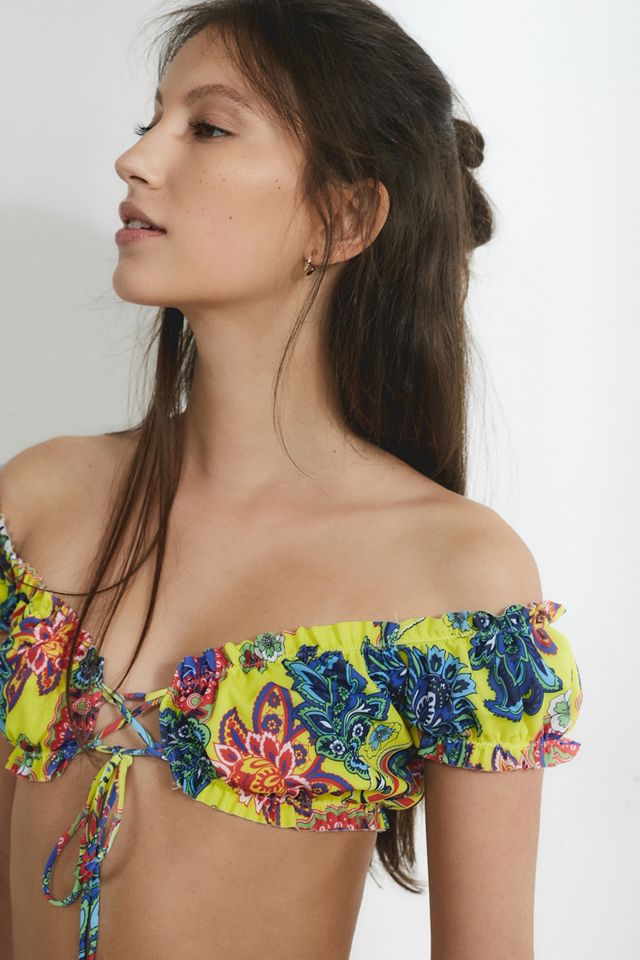 JADED LONDON Polka Ruffle 水着セット 上下 送料/関税込 Jaded London Paisley Ruffle Bikini Top | Urban Outfitters UK