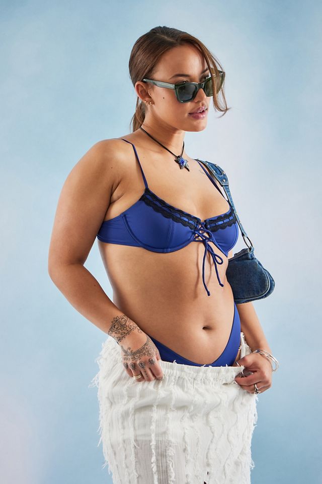 Frankies Bikinis Blau Lucia Bügel-Bikini-Oberteil #4